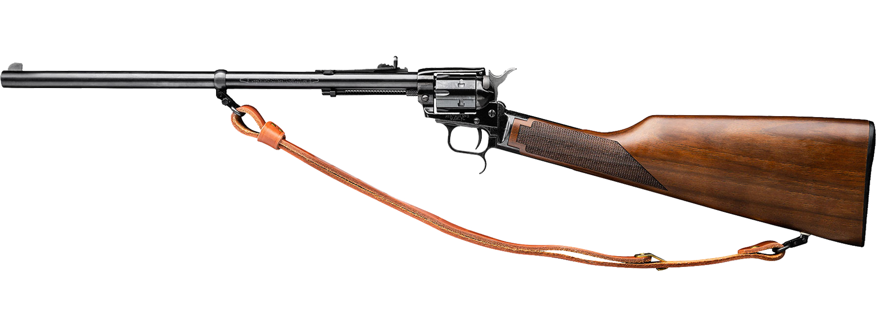 Rough Rider® Rancher™ Carbine 22 LR Black 16” Barrel 6 Rounds Walnut Stock, Buckhorn Sight and Leather Sling