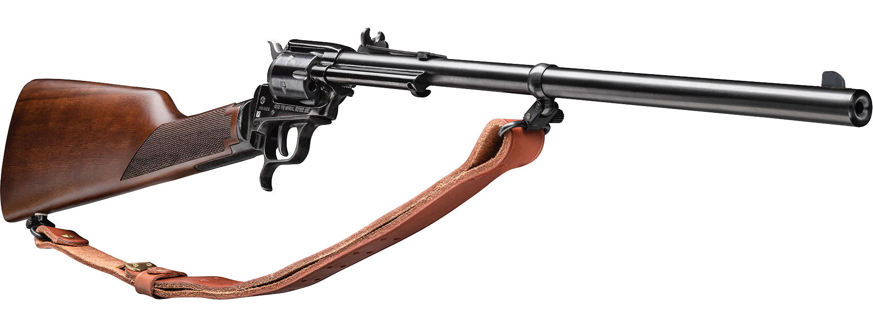 Rough Rider® Rancher™ Carbine 22 LR Black 16” Barrel 6 Rounds Walnut Stock, Buckhorn Sight and Leather Sling