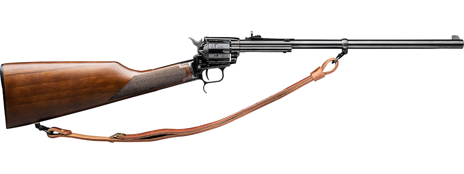 Rough Rider® Rancher™ Carbine 22 LR Black 16” Barrel 6 Rounds Walnut Stock, Buckhorn Sight and Leather Sling