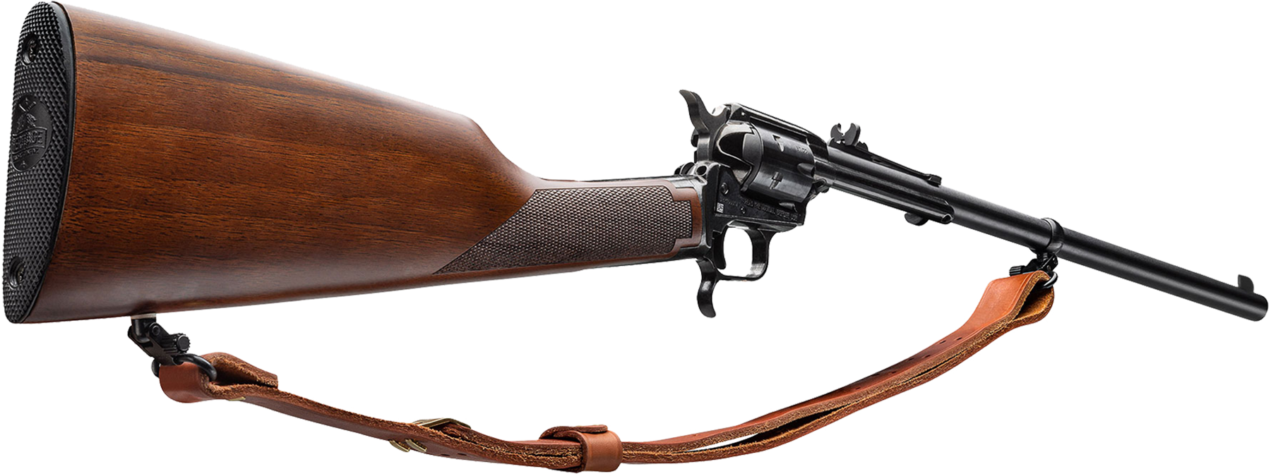 Rough Rider® Rancher™ Carbine 22 LR Black 16” Barrel 6 Rounds Walnut Stock, Buckhorn Sight and Leather Sling