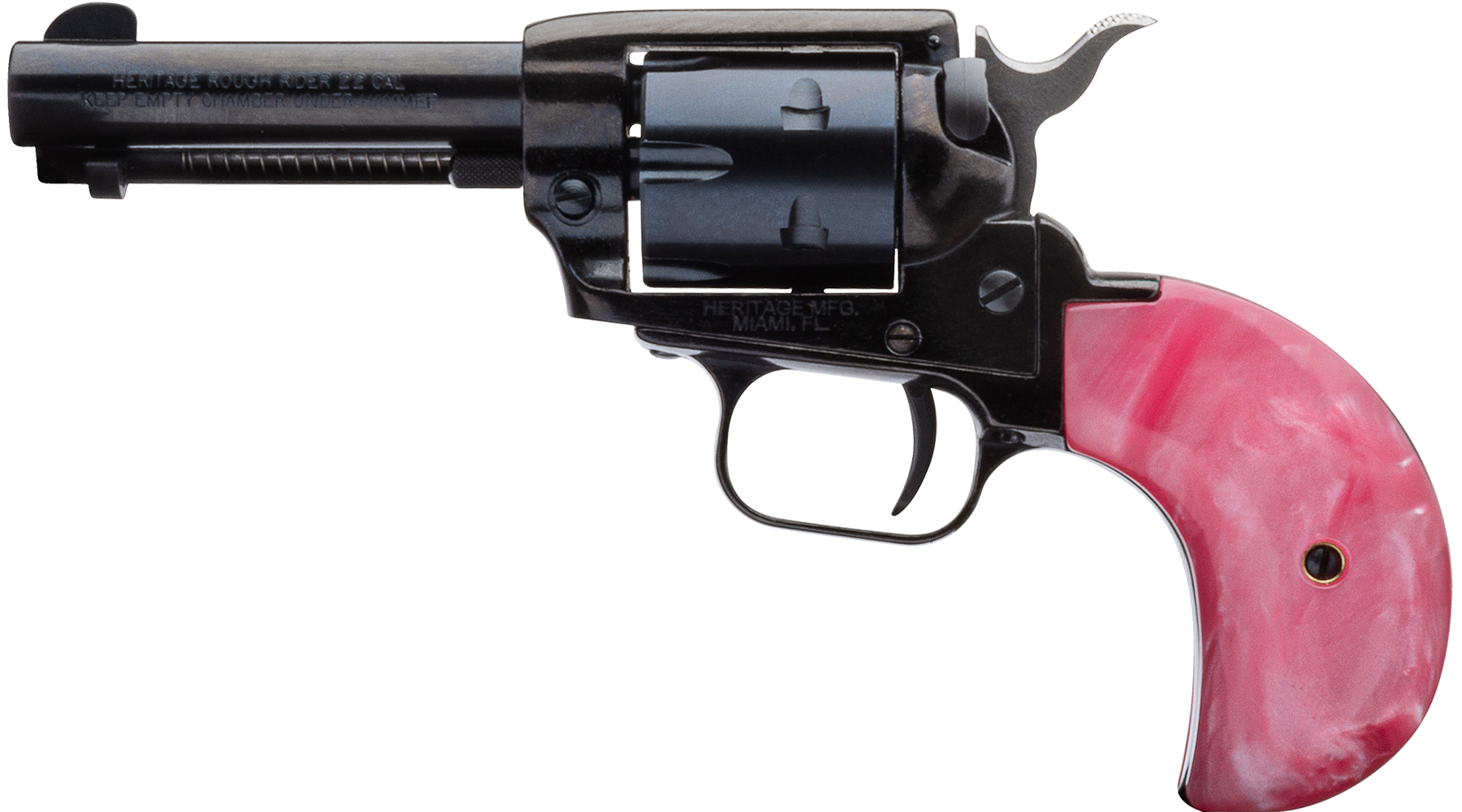 3.5" Rough Rider® .22 LR / .22 WMR Black Standard Pink Pearl 