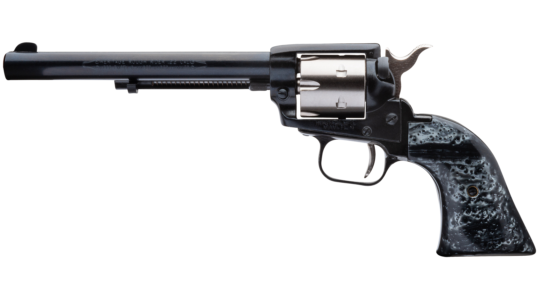 6.5" Rough Rider® .22 LR Two-Tone Black Pearl