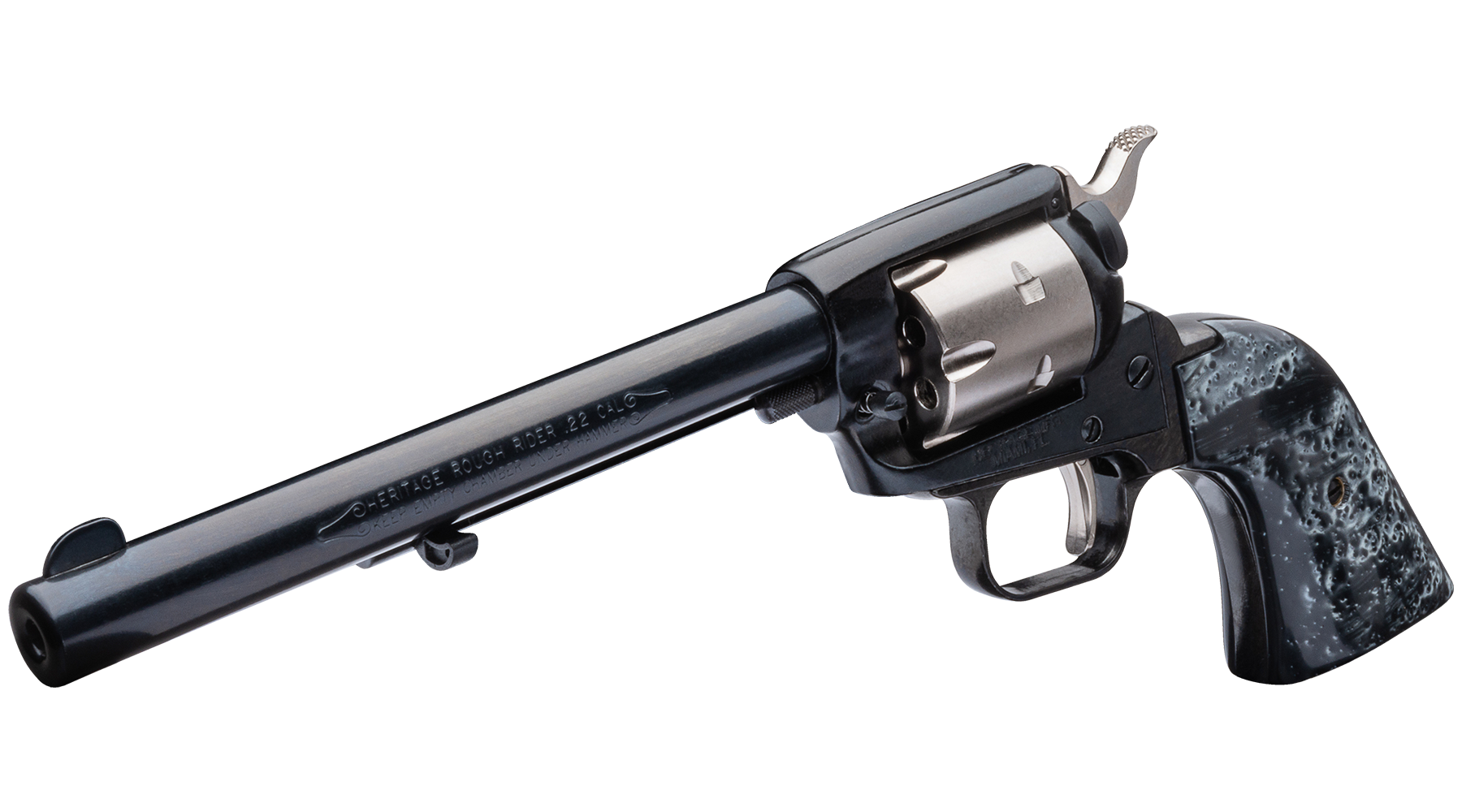 6.5" Rough Rider® .22 LR Two-Tone Black Pearl