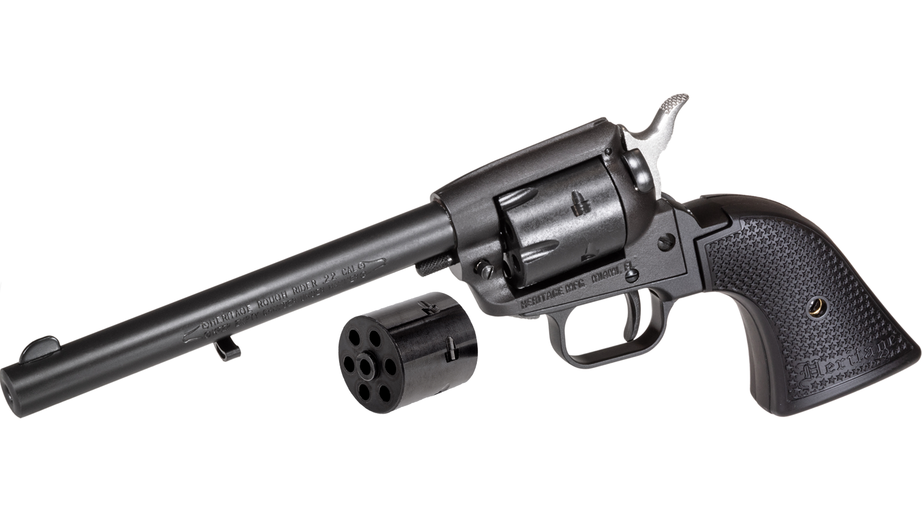 6.5" Rough Rider® .22 LR / .22 WMR  Steel,  Black Satin, Poly Grips