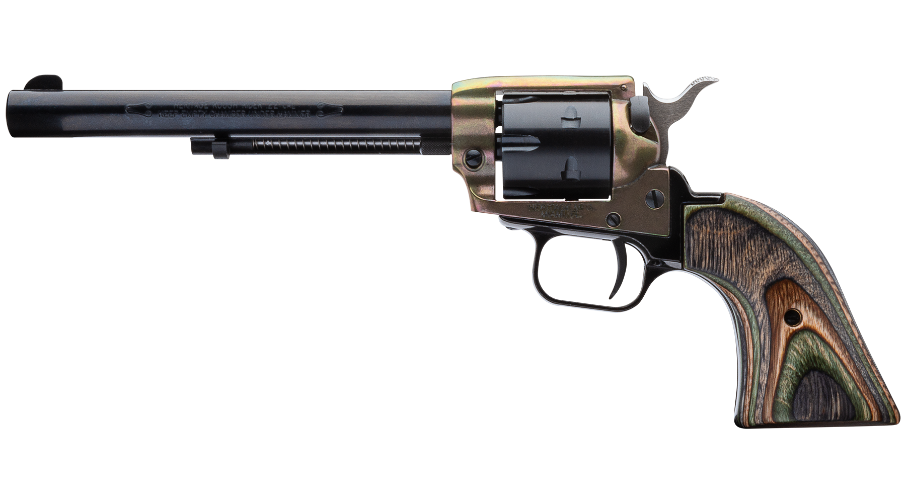 6.5" Rough Rider® .22 LR Simulated Case Hardened Camo Laminate