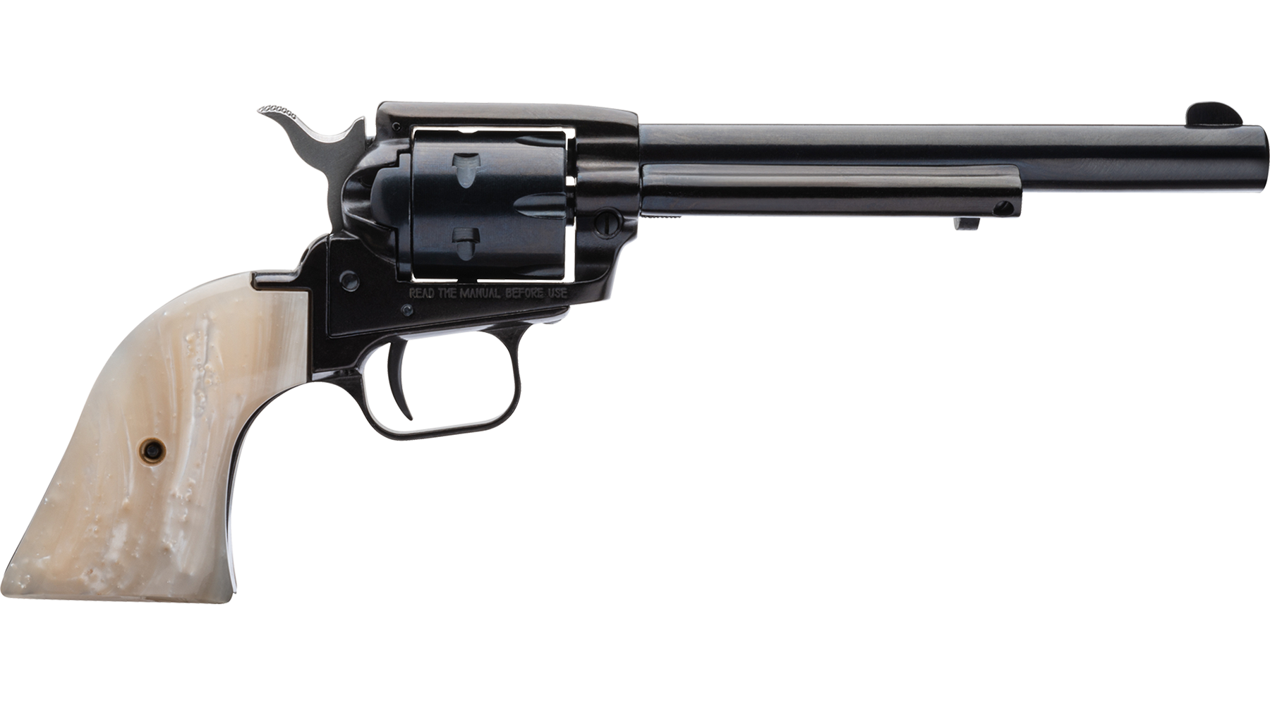 6.5" Rough Rider® .22 LR / .22 WMR Black Standard White Pearl