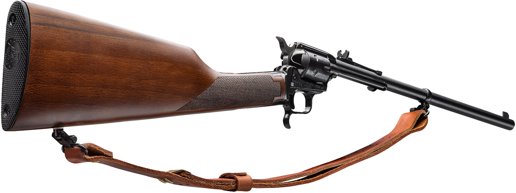Rough Rider® Rancher™ Carbine 22 LR Black 16” Barrel 6 Rounds Walnut Stock, Buckhorn Sight and Leather Sling