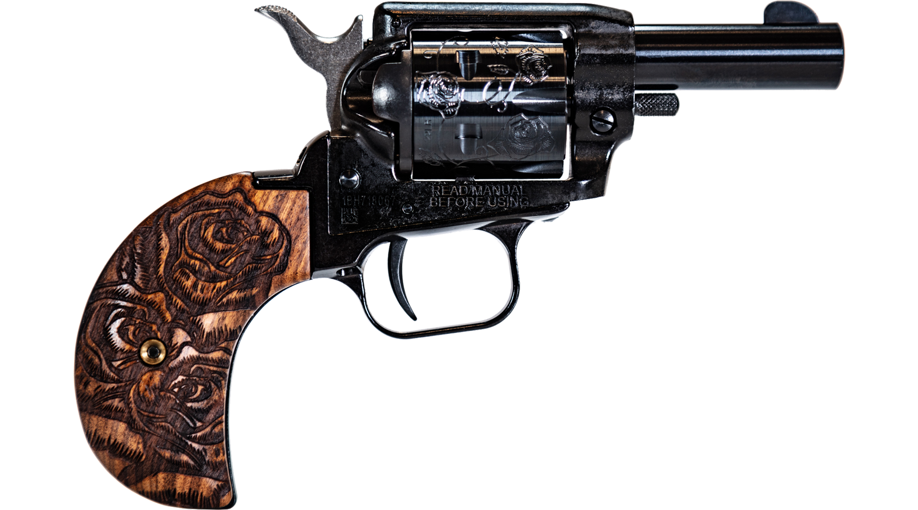 Heritage Barkeep™ Roses, .22 LR, 2 in. Barrel, Black Standard, Engraved Cylinder, 6 Rounds