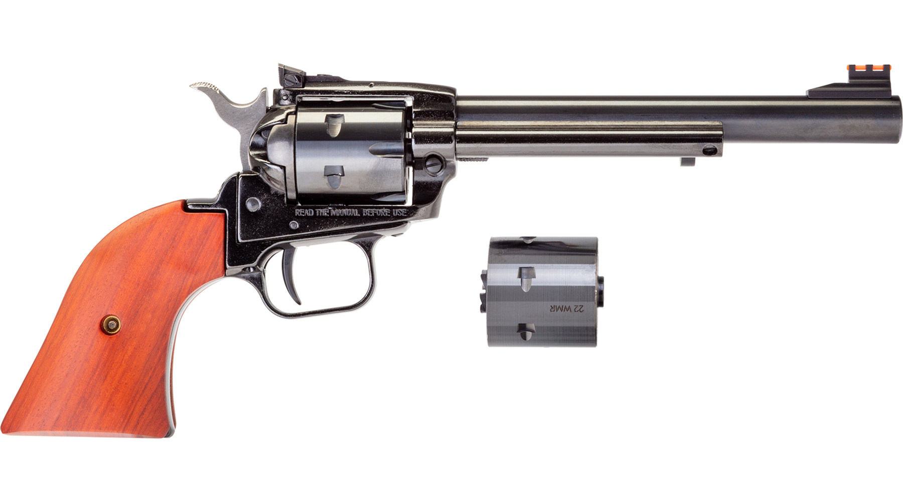 6.5" Rough Rider® .22 LR / .22 WMR Black Standard Cocobolo Adjustable Sights