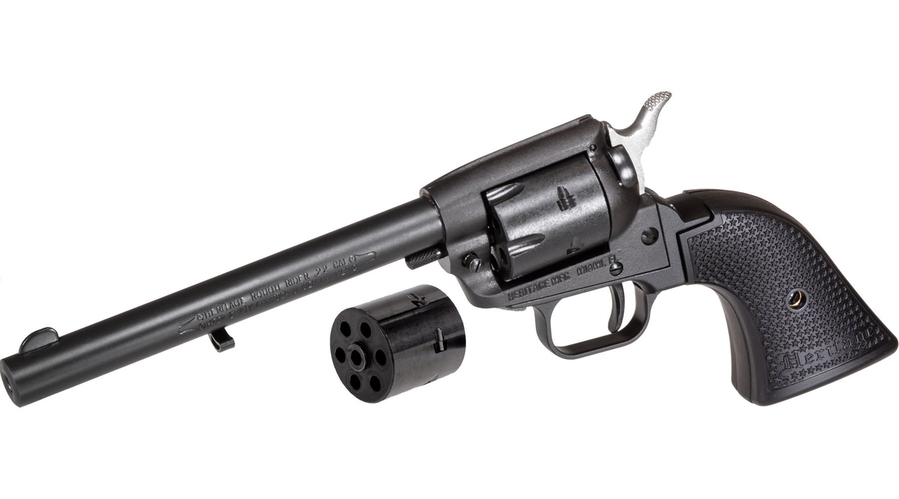 6.5" Rough Rider® .22 LR / .22 WMR  Steel,  Black Satin, Poly Grips